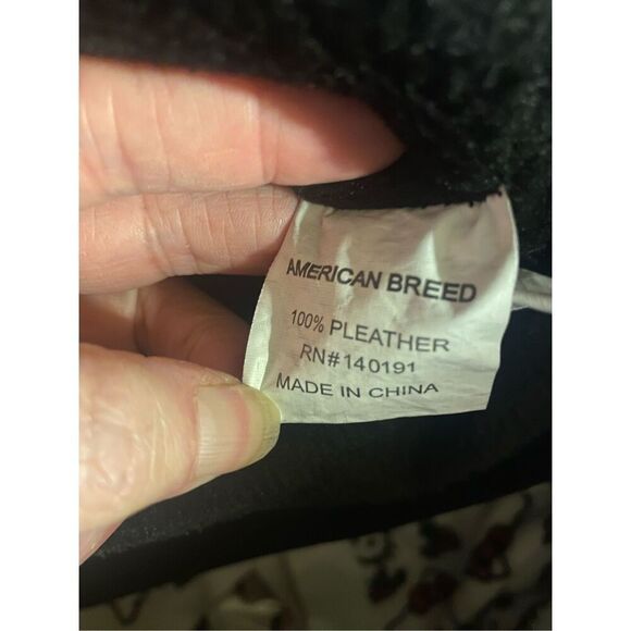 American Breed Mens Black Lined Motorcycle Coat Leather Jacket Size Small NWT - Picture 7 of 7